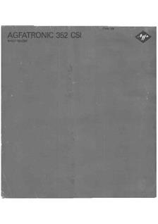 Agfa Agfatronic 352 CSI manual. Camera Instructions.